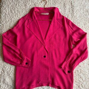 Vintage Yves Saint Laurent Silk Magenta Blouse